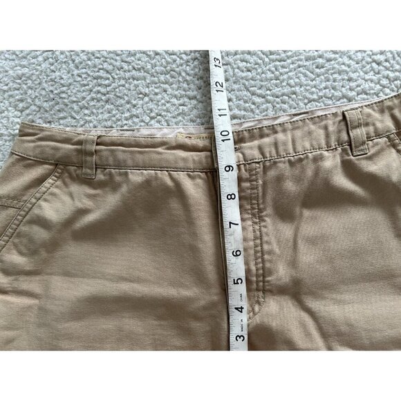 Sportif USA Womens Shorts 100% Organic Cotton Mid Rise Tan/Beige Size 8 - Picture 10 of 13